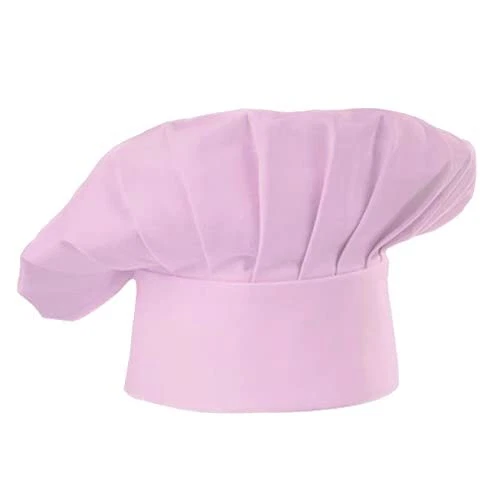 Hyzrz Chef Hat Adult Adjustable Elastic Baker Kitchen Cooking Chef Cap Pink