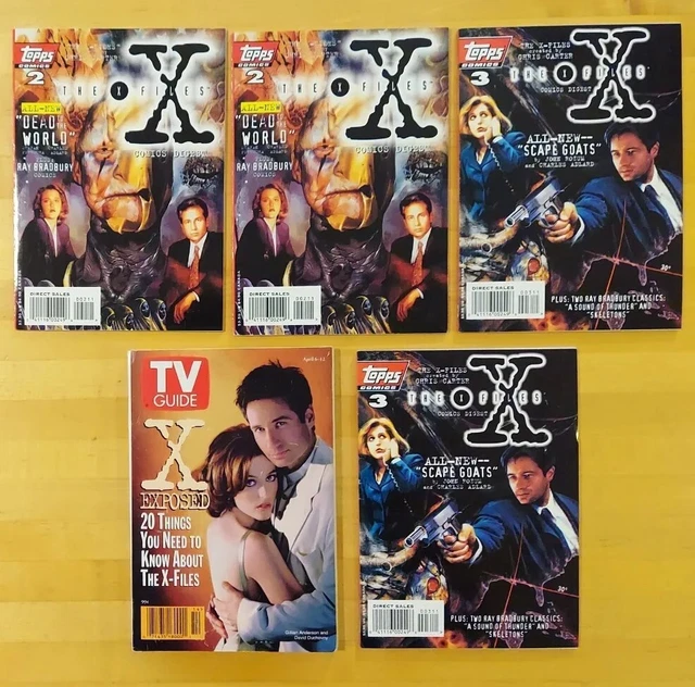 X-Files Comics Digest 2, 2, 3, 3 - Topps Comics - 1996 + TV Guide April 6, 1996