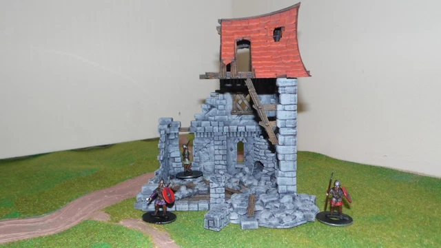 BÂTIMENT DÉCOR PEINT 28/32mm Warhammer 9e Age AoS SdA LOTR KoW Malifaux Mordheim 176095772642