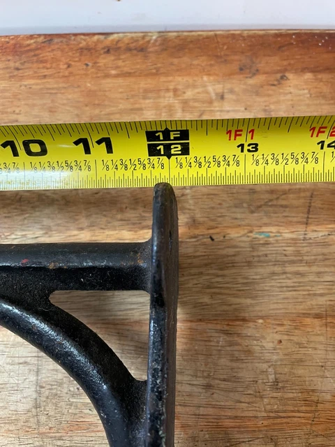 Vintage LARGE Heavy Duty COAT HOOK 12" Cast Iron tack harness barn hat wall 3