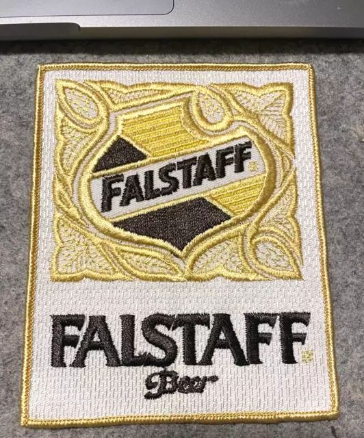 VINTAGE 70s FALSTAFF BEER EMBROIDERED DRIVER JACKET PATCH ST. LOUIS HARRY CARAY