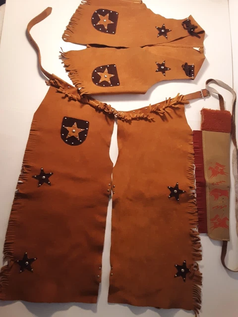 John R Craighead Western Outfit For Jr. Cowboys Chaps West Large Quiver