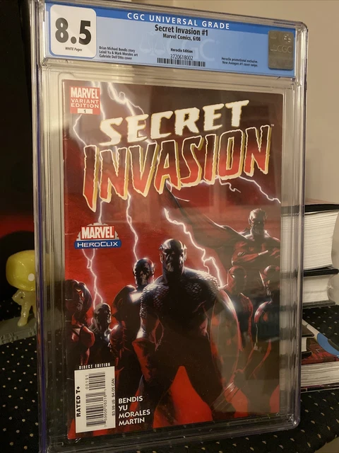 Secret Invasion 1 - Rare Heroclix Edition Variant. CGC 8.5. MCU Disney+ Skrulls