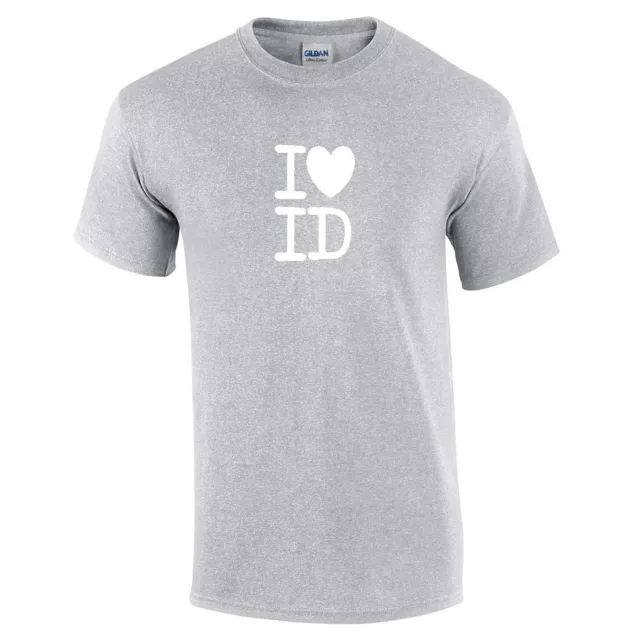 I Heart Love ID Shirt Idaho the Gem State Gray White Gift T-shirt S-5XL
