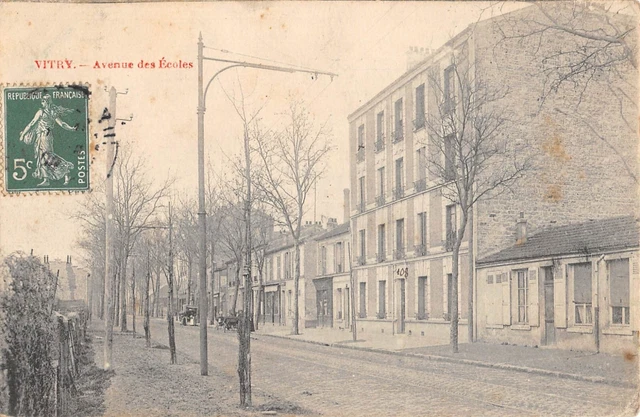 Cpa 94 Vitry / Avenue Des Ecoles