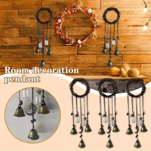 Witch Wind Chime Doors Hangers Hanging Witch Bell Magickal Protection Home^ L6B2