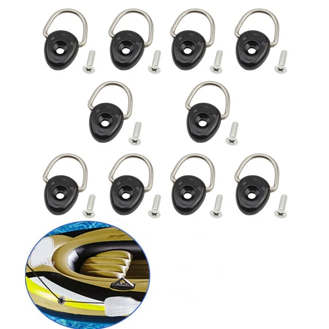 10 Anneaux D Kayak Nylon + Acier - Accessoires Fixation Pagaie Canoë
