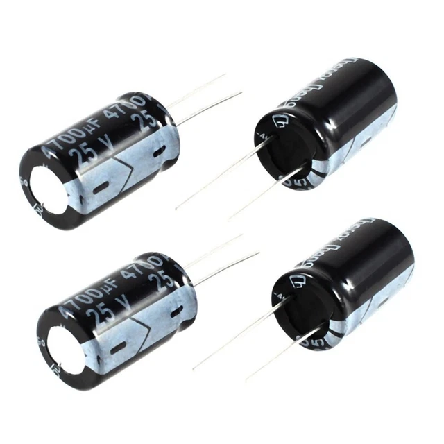 4 Stueck 4700UF 25V 105C Elektrolyt-Kondensatoren Schwarz 26X16mm K6Z4
