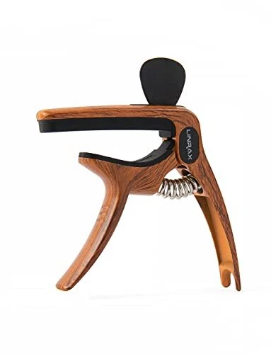 Linrax C1 Capodastre Guitare Alliage Capo 3 en 1 avec Porte-Médiator et Extra...