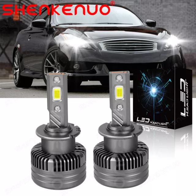 For Infiniti G35 2005-08 G37 2008-14 Coupe Sedan 2x D2S LED Headlight Bulbs Kit