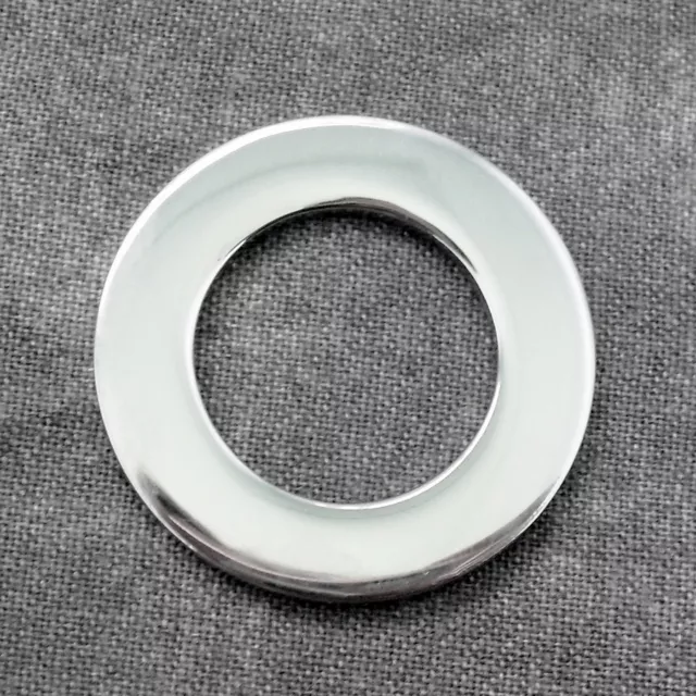 30mm A-Grade Mirror Finish Stainless Steel Donut Circle Washer Pendants 3