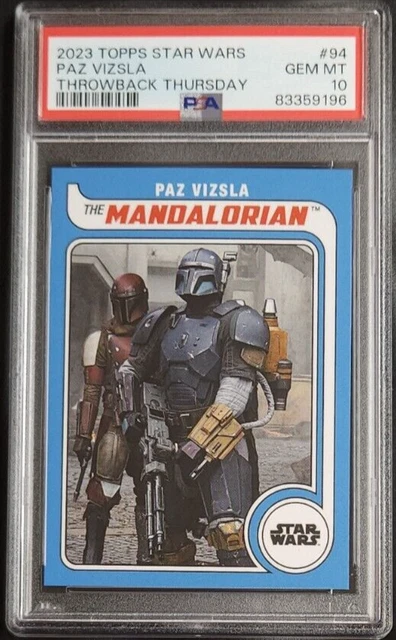 Paz Vizsla 2023 Topps Throwback Thursday Star Wars #94 PSA 10 GEM MT