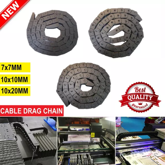 Cable Carrier Drag Chain Plastic Towline Machine Tool Nested 1M 7/10/20 mm Track