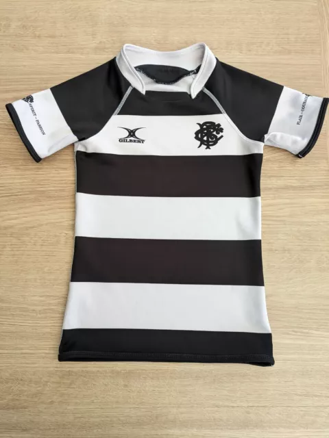 Barbarians Rugby Union Shirt Gilbert Age 9-10 years Black/White Hoops