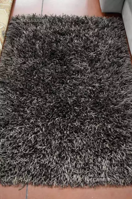 Alfombra Marrón Con Flecos 100x150 CM