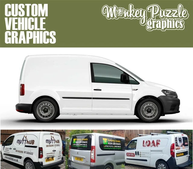 CUSTOM VEHICLE GRAPHICS Kit, Lettering, Sign Writing, Car Van Decals