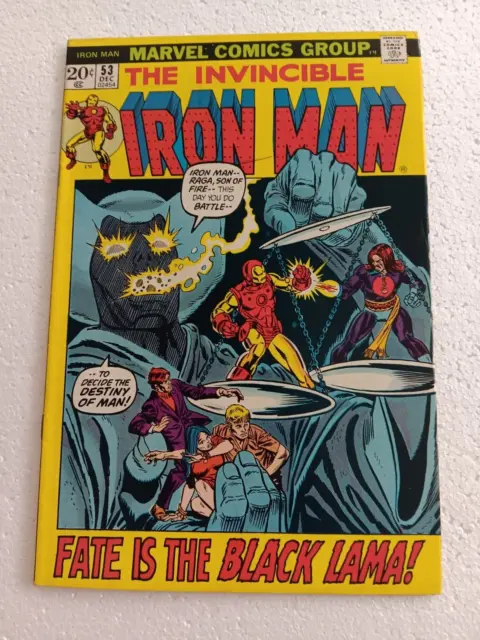 THE INVINCIBLE IRON MAN Comic Vol. 1, No. 53 (Marvel December 1972).  VERY NICE!