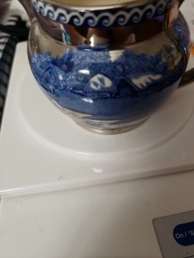 Vintage Wedgwood of Etruria Barlaston Fallow Deer Blue Silver Creamer Pitcher