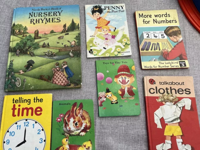 6 Children’s Books Vintage Ladybird Nicola Bayley’s Nursery Rhymes Words Clothes