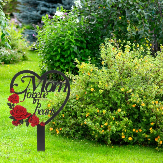 Metal Cemetery Plaque Stake Memorial Signs Marker Grave Cross
