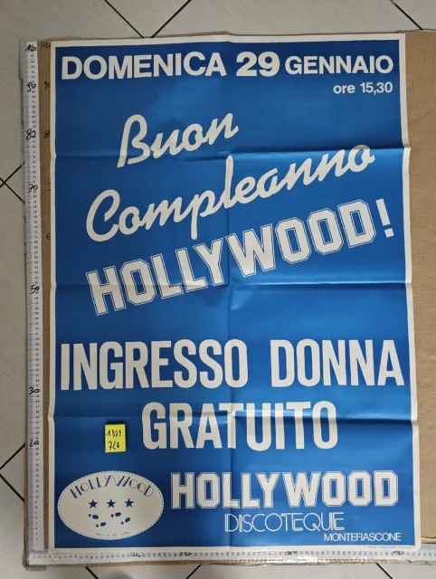 Manifesto Montefiascone Discoteca Hollywood 1989