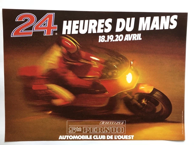 Affiche Originale 24 Heures Du Mans 1981 – Poster Camions – Publicité Vintage