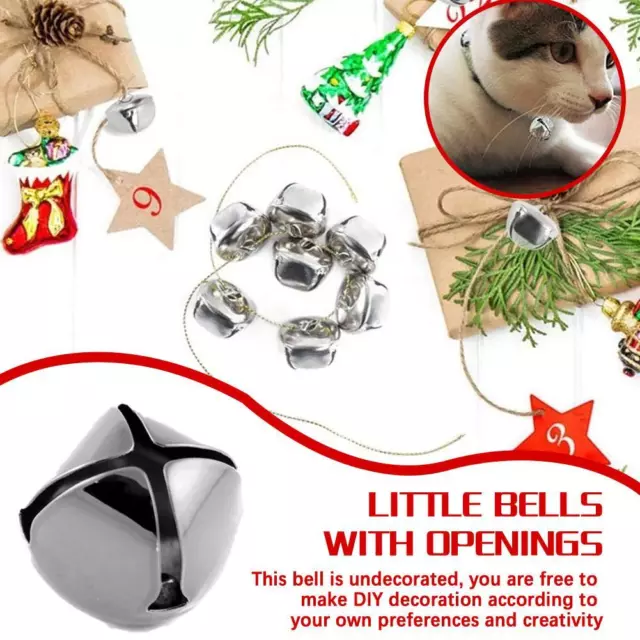 10 PIEZAS Little 25mm 0.98 inch Jingle Bell Dangle con aberturas colgante de Navidad