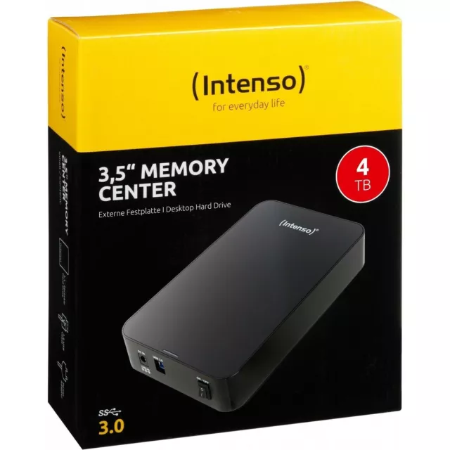 4000GB 4TB 3,5" Intenso Externe Festplatte SATA USB 3.0 SuperSpeed HDD 3,5 Zoll