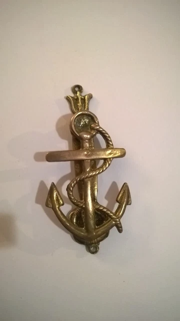 Heurtoir de Porte Maritime Ancre en Laiton
