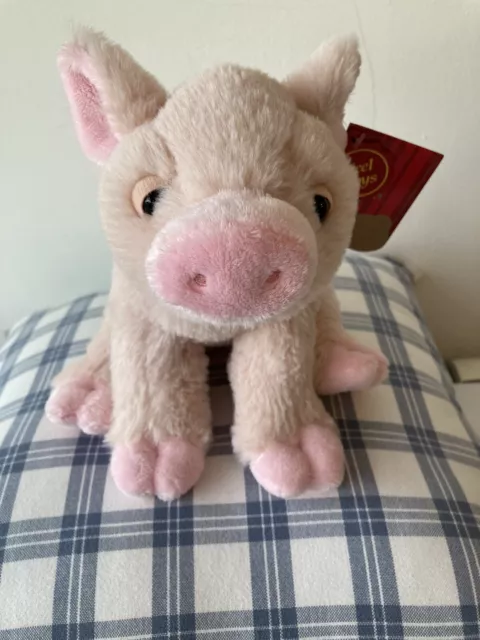 Keel Toys Pink  Pig Piglet Piggy Plush Soft Toy  With Original Tags - 10”