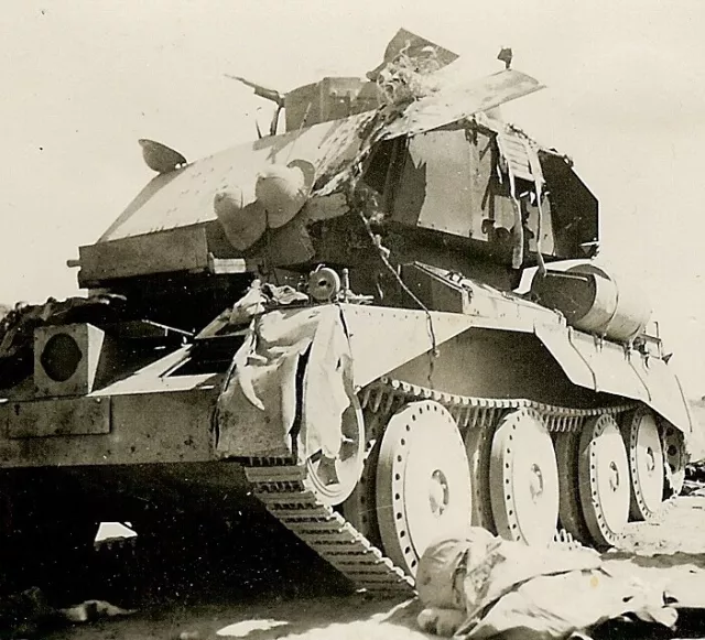 **RARE! GERMAN AFRIKA Korps Troops by KO'd British Cruiser MK.V Panzer ...