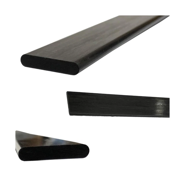 KARBXON – Flat Carbon Fiber RODS - 1mm x 4mm x 1000mm – Pultruded Flat Solid ...