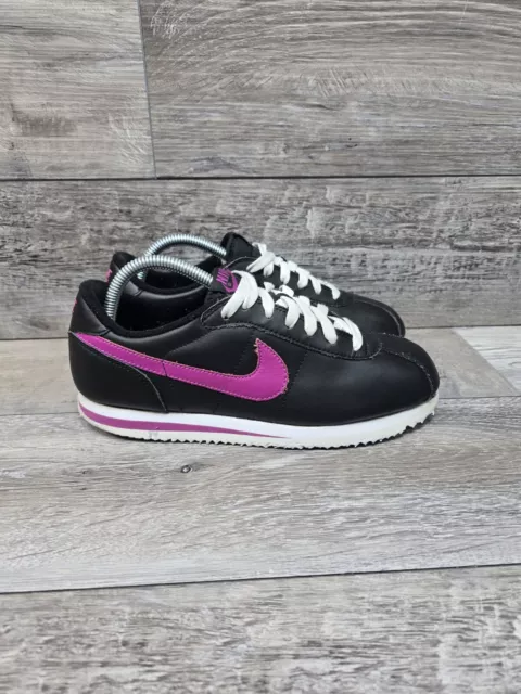 2009 Vintage Nike Classic Cortez Nylon Black Pink 317266-061 Size 9 Womens RARE