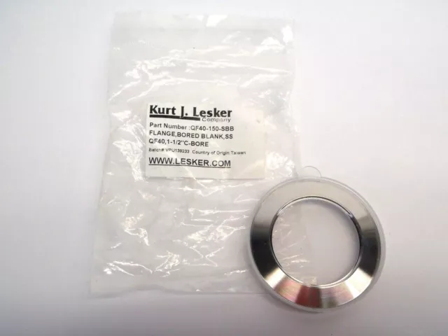 Kurt J. Lesker QF40-150-SBB Flange, Bored Blank, SS QF40, 1-1/2” C-Bore