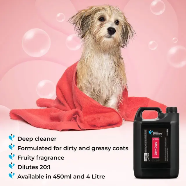 Groom Professional Dirty Dogs Dog Shampoo, Excellence in Animal 4 Litre 3