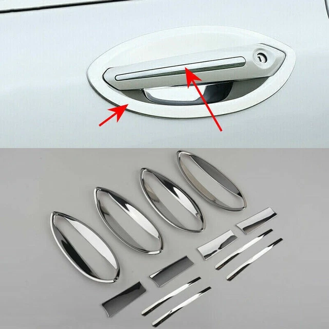 8pc Mirrored Chrome Pillar Post Trim Set For Lincoln MKZ 2013-2020 Keyless Models