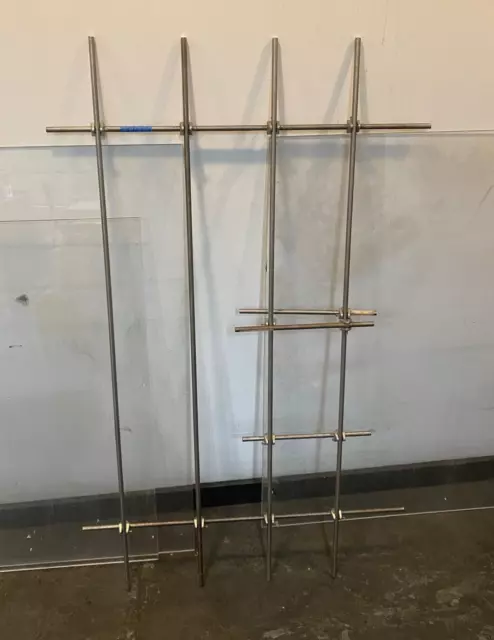 9 Stainless Steel 1/2" Rods Lab Frame / Lattice Lab Grid- w/ 13 Clamp Connectors