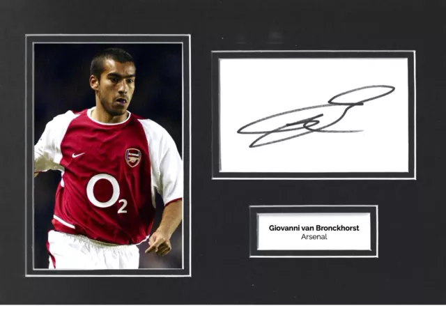 Giovanni van Bronckhorst Hand Signed 12x8 Photo Display Arsenal Autograph COA