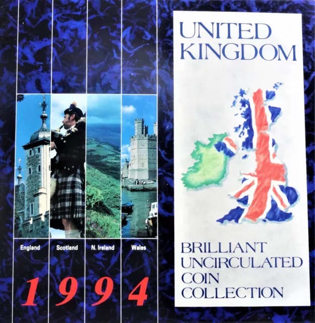 United Kingdom Großbritannien KSM 1994 Uncirculated Coin Collection stgl +Folder