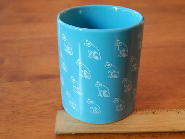 RCA-VICTOR "Nipper & Chipper" [Logo répétitif bleu ciel] céramique MUG_CUP Ltd HTF 3