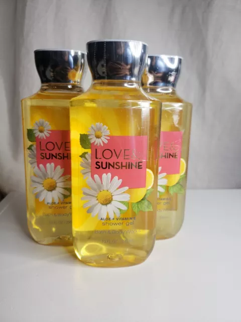 Gel De Ducha Bath And Body Works Amor And Sunshine X3.  Nuevo.