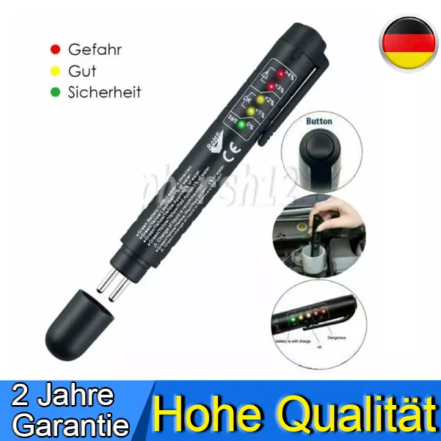 Bremsflüssigkeitstester Bremsflüssigkeitsprüfer mit 5 LED für Brake Fluid Tester