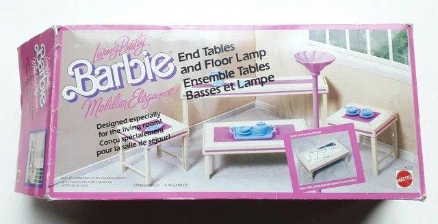 BARBIE LIVING PRETTY MOBILIER ELEGANCE ENSEMBLE TABLES BASSES