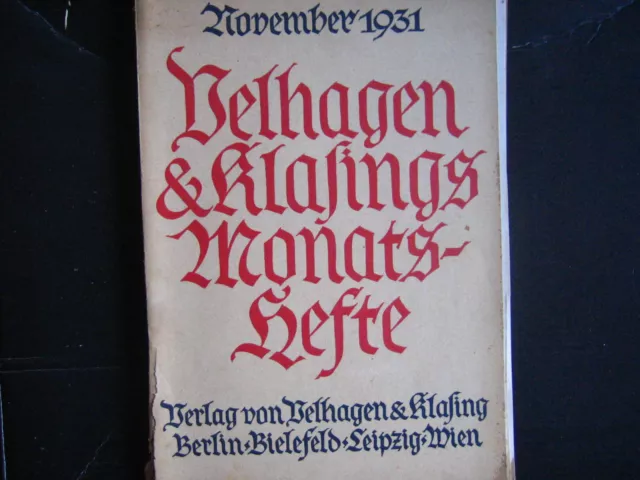 Velhagen & Klasings Monatshefte - November 1931.