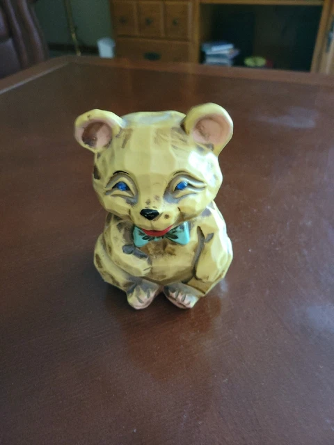 Vintage Napcoware Teddy Bear Bank.  5.25" Tall