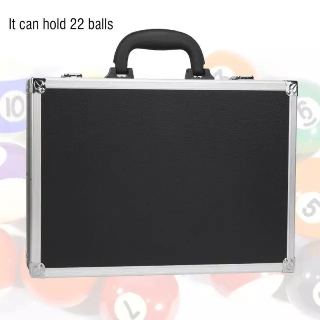 Billiard Balls Storage Box Portable Pool Carrying Case Handle Accessory Kit