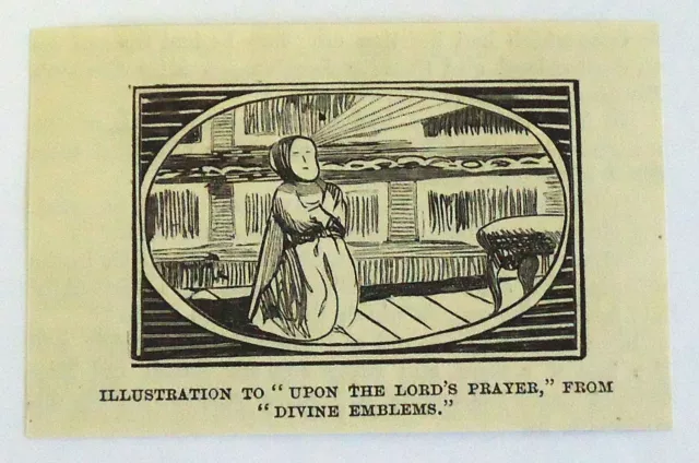 1885 Piccolo Rivista Incisione ~ Illustrazione A Su The Lord's Preghiera