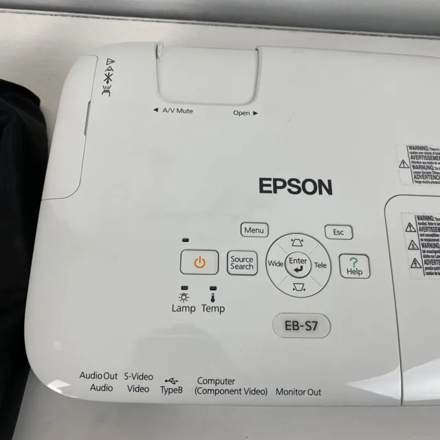EPSON EB-S7 Home Cinema 3LCD Multimedia LCD Projector Remote Near New Condi AC76 2
