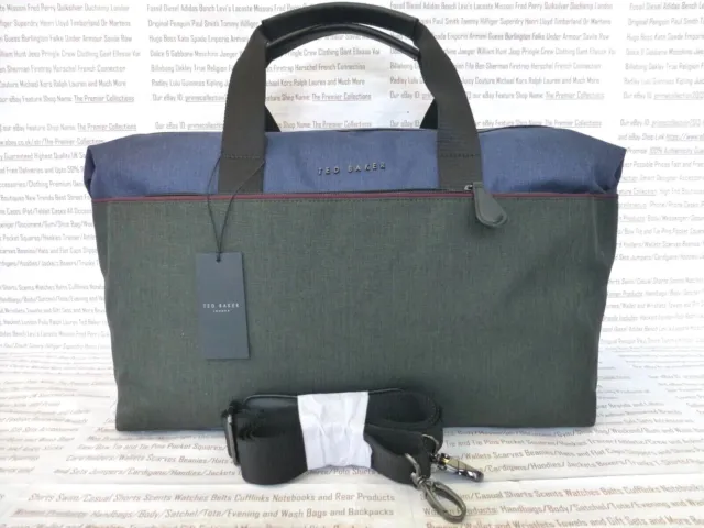 Core Nylon Holdall Bag Ted Baker 2-Tone Weekend Shoulder Carry Bags BNWT R£130