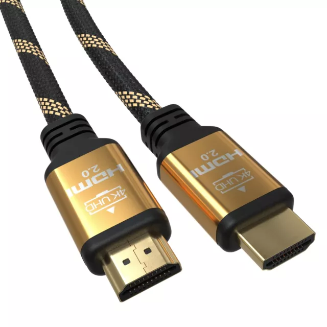 0,5m - 10m Cable HDMI 4K 2.0 Nailon Alta Velocidad Ethernet HDR 2160p 3D Full UHD ARC 2